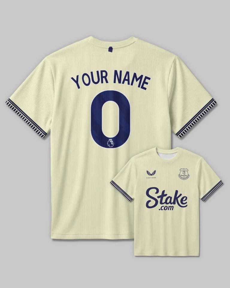 Everton 25/26 Away Kit Unisex Classic Logo Ribbed T-Shirt All Over Prints - Gift for Everton Fans QTVA2302EVE02-RTS