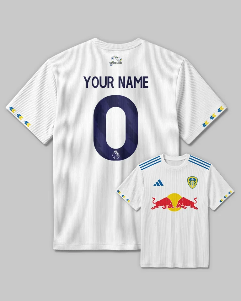 Leeds United 25/26 Home Kit Unisex Classic Logo Ribbed T-Shirt All Over Prints - Gift for Leeds United Fans QTVA2302LEE01-RTS