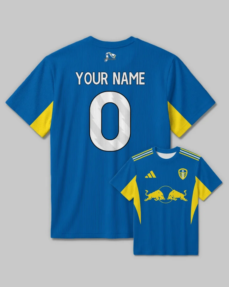Leeds United 25/26 Away Kit Unisex Classic Logo Ribbed T-Shirt All Over Prints - Gift for Leeds United Fans QTVA2302LEE02-RTS