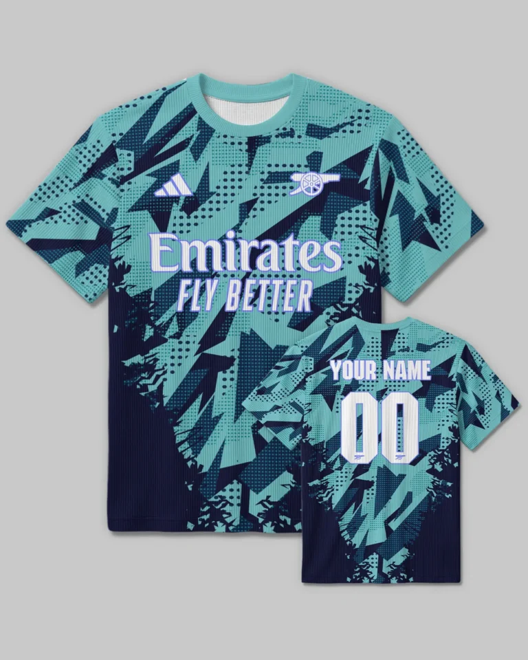 Arsenal Concept Kits Unisex Classic Logo Ribbed T-Shirt All Over Prints - Gift for Arsenal Fans QTVA3003ARS02-RTS