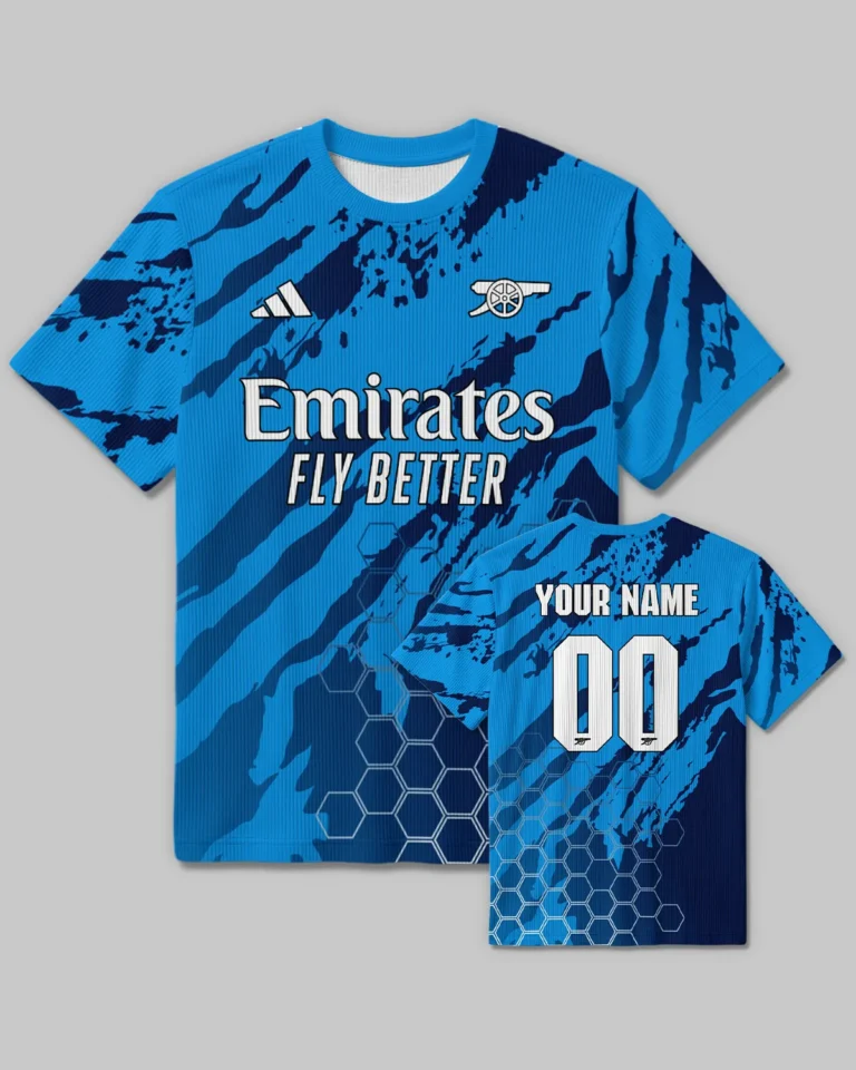 Arsenal Concept Kits Unisex Classic Logo Ribbed T-Shirt All Over Prints - Gift for Arsenal Fans QTVA3003ARS03-RTS