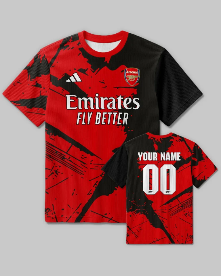 Arsenal Concept Kits Unisex Classic Logo Ribbed T-Shirt All Over Prints - Gift for Arsenal Fans QTVA3003ARS05-RTS