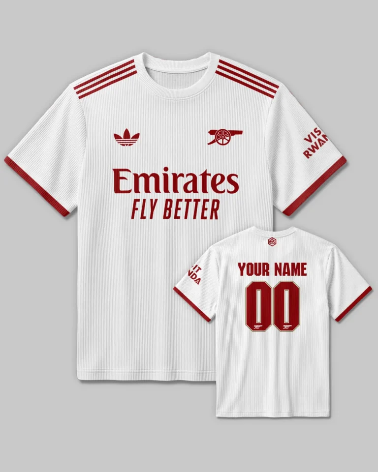 Arsenal Third Kit Unisex Classic Logo Ribbed T-Shirt All Over Prints - Gift for Arsenal Fans QTVA3003ARS06-RTS