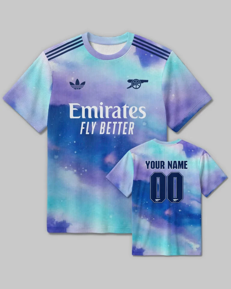 Arsenal Concept Kits Unisex Classic Logo Ribbed T-Shirt All Over Prints - Gift for Arsenal Fans QTVA3003ARS07-RTS
