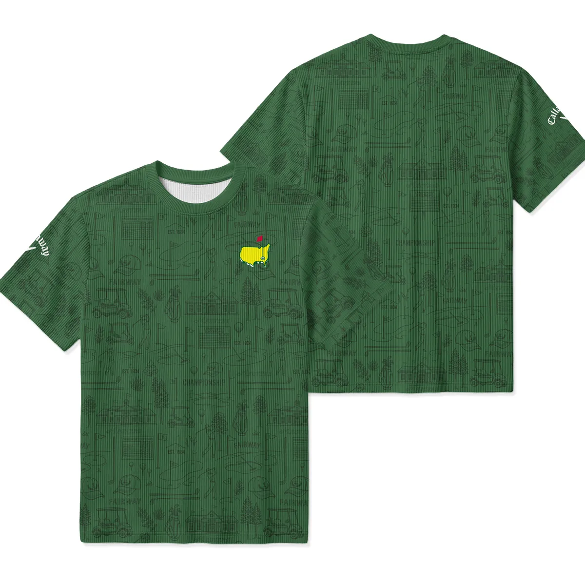 Callaway Masters Tournament Unisex Classic Logo Ribbed T-Shirt QTMT160326A1CLW-RTS - Image 3