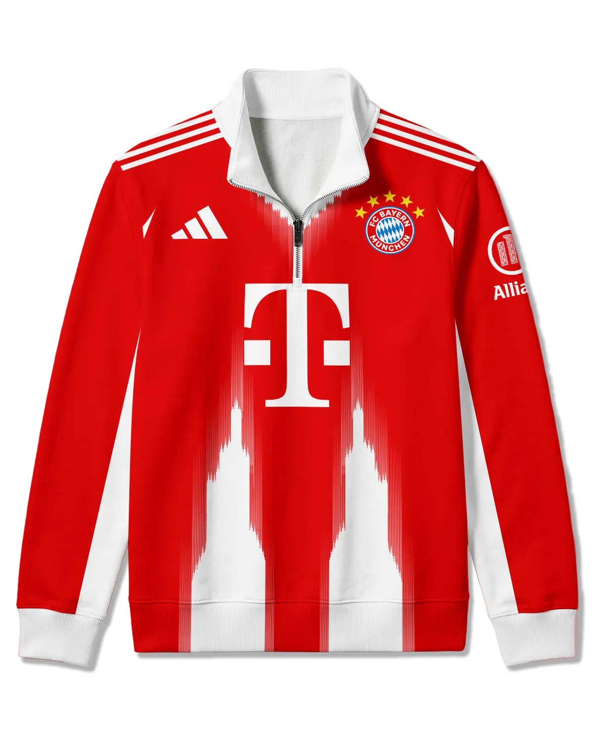 FC Bayern München Home Jersey 25/26 Quarter Zip Sweatshirt All Over Prints - Gift for FC Bayern München Fans QTFCB310326A1-QTZ - Image 2