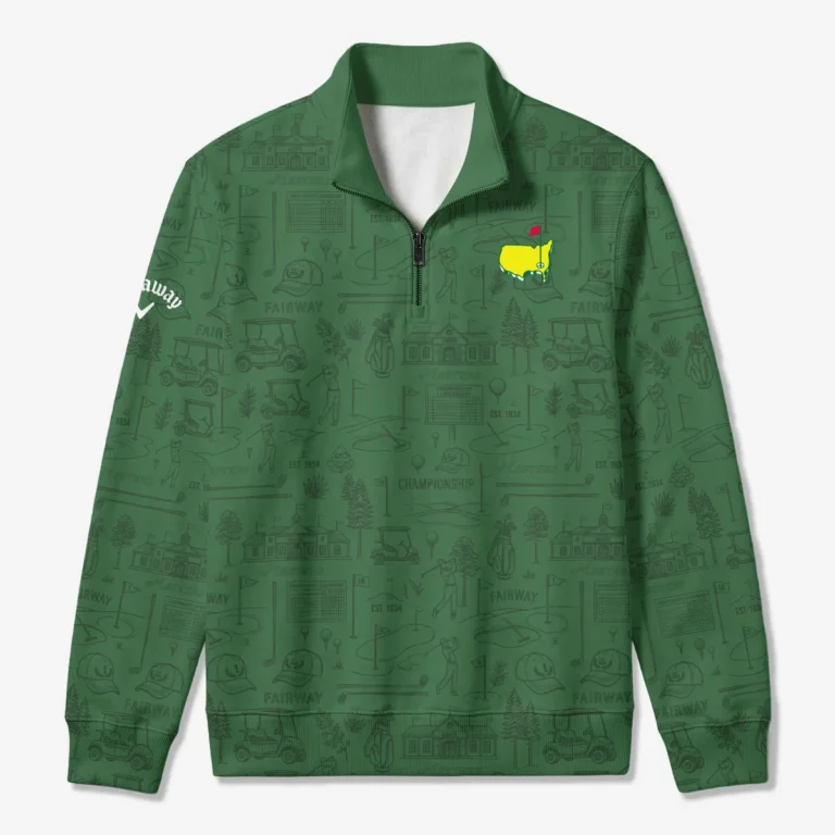 Callaway Masters Tournament Quarter Zip Sweatshirt All Over Prints QTMT160326A1CLW-QTZ