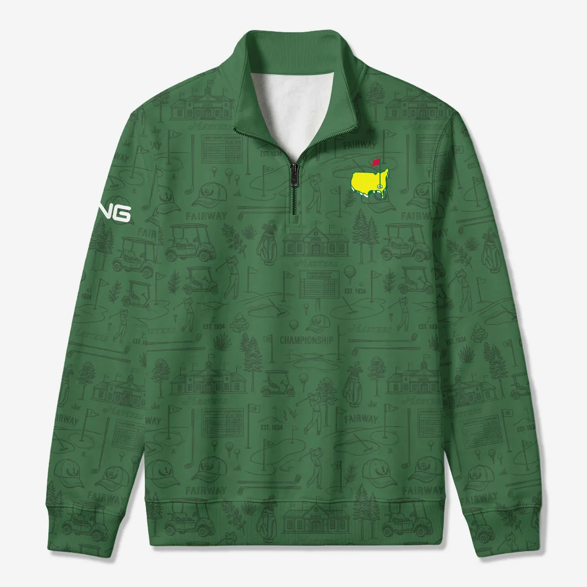 Ping Masters Tournament Quarter Zip Sweatshirt All Over Prints QTMT160326A1PI-QTZ