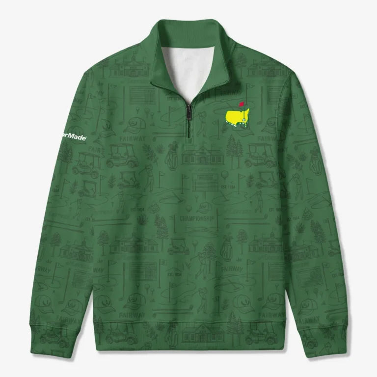 TaylorMade Masters Tournament Quarter Zip Sweatshirt All Over Prints QTMT160326A1TM-QTZ