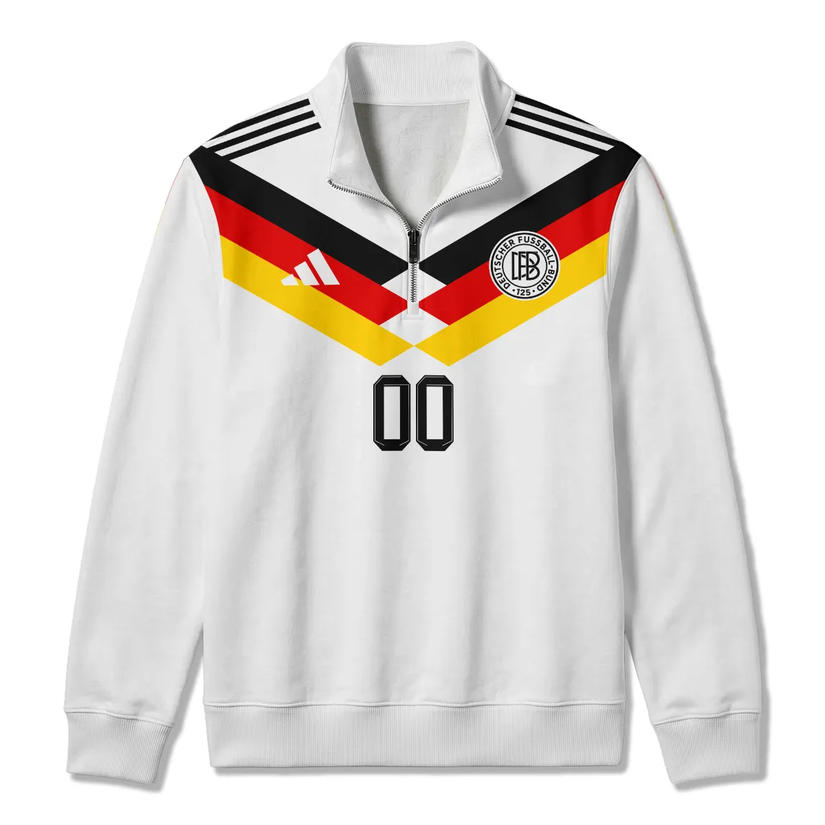 Germany 25/26 Home Kit Quarter Zip Sweatshirt All Over Prints - Gift for Germany Fans QTVA2003GER2-QTZ - Image 2