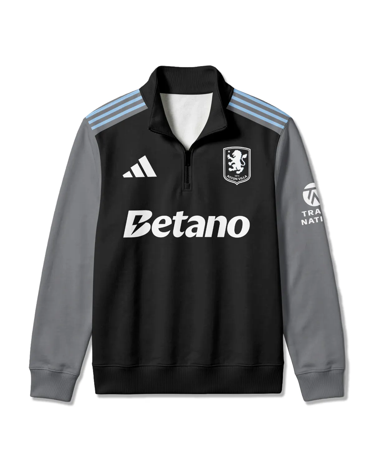 Aston Villa 25/26 Away Kit Quarter Zip Sweatshirt All Over Prints - Gift for Aston Villa Fans QTVA2302AVL02-QTZ - Image 2