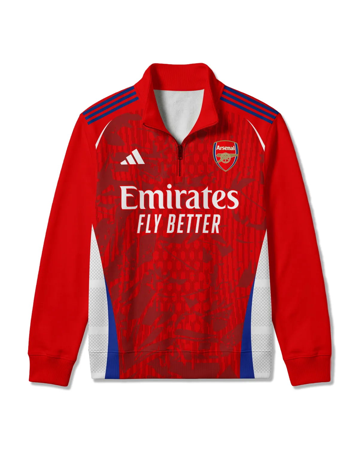 Arsenal Concept Kits Quarter Zip Sweatshirt All Over Prints - Gift for Arsenal Fans QTVA3003ARS01-QTZ - Image 2