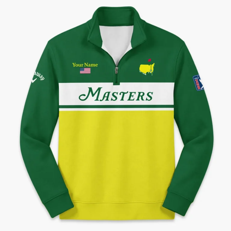 Callaway Masters Tournament Quarter Zip Sweatshirt All Over Prints QTMT100325A1CLW-QTZ