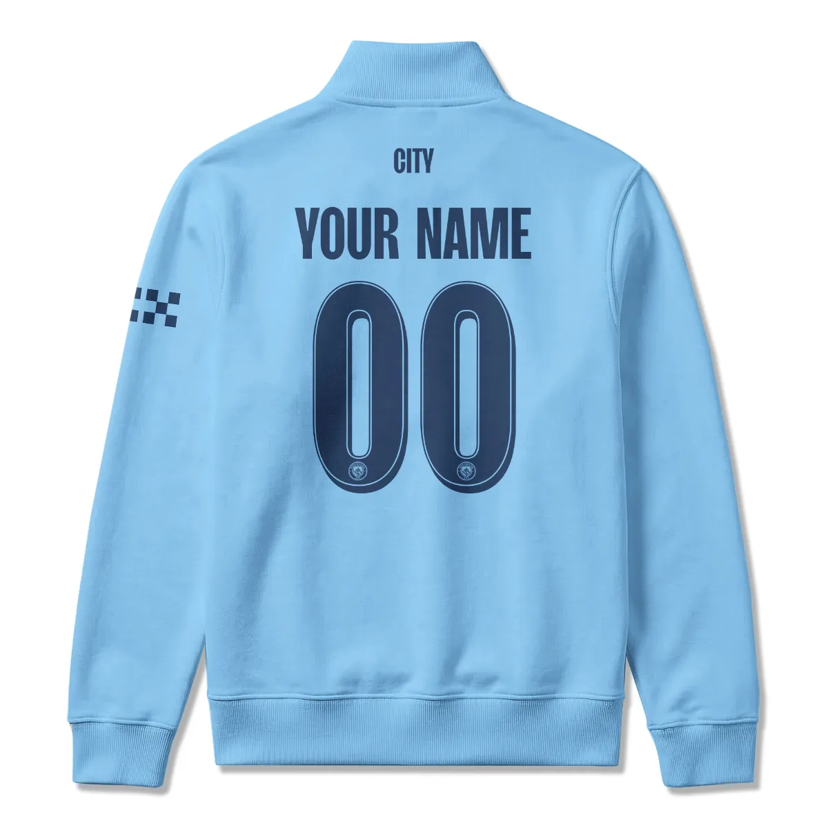 Manchester City 25/26 Home Kit Quarter Zip Sweatshirt All Over Prints - Gift for Manchester City Fans QTVA1903MCI01-QTZ - Image 3