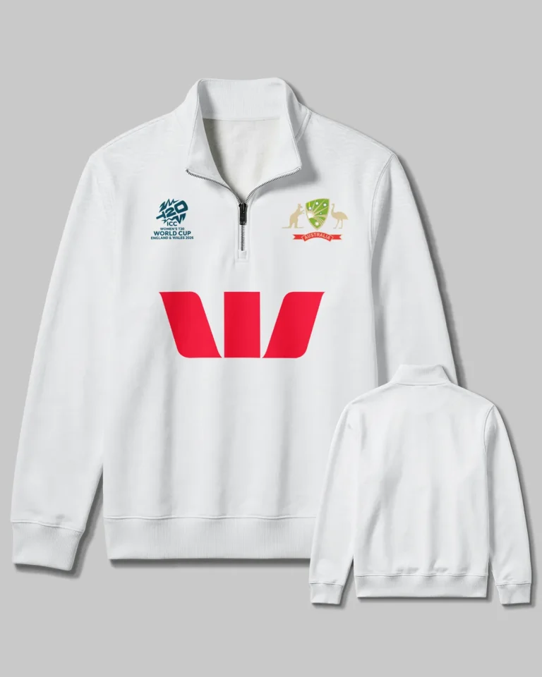 Cricket Australia Test 2026 Women's T20 World Cup Quarter Zip Sweatshirt All Over Prints - Gift for Australia Fans QTCK300326AA6-QTZ