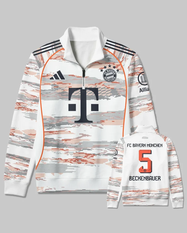 FC Bayern München Away Jersey 25/26 Quarter Zip Sweatshirt All Over Prints - Gift for FC Bayern München Fans QTFCB310326A2-QTZ