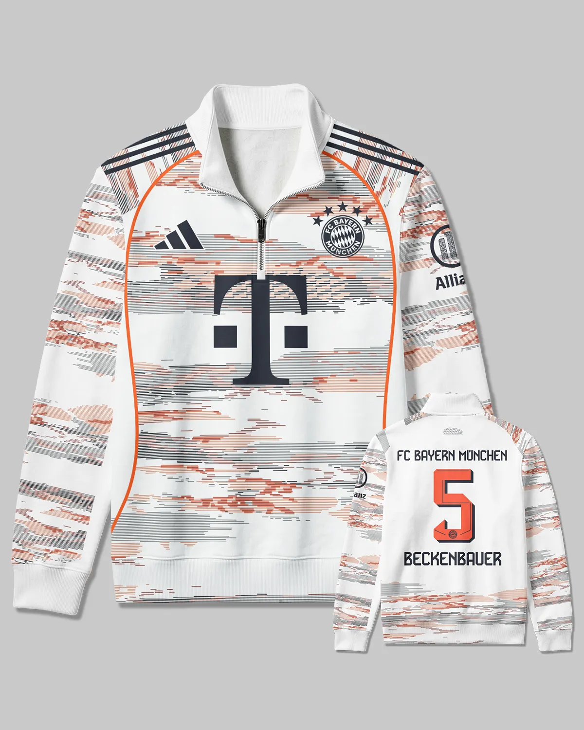 FC Bayern München Away Jersey 25/26 Quarter Zip Sweatshirt All Over Prints - Gift for FC Bayern München Fans QTFCB310326A2-QTZ