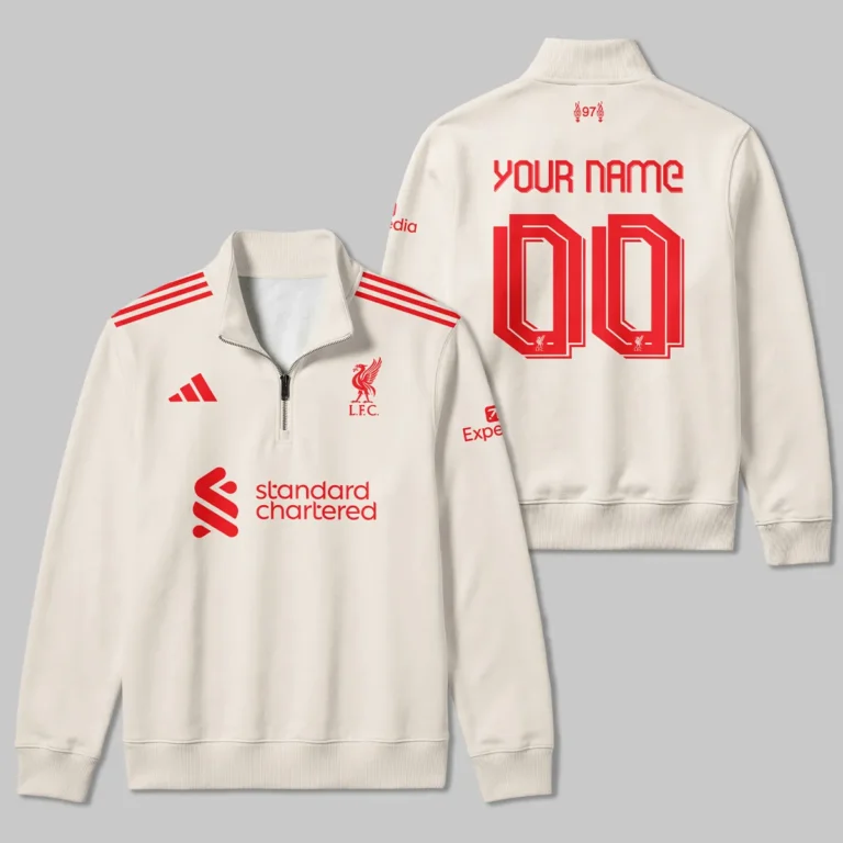 Liverpool 25/26 Away Kit Quarter Zip Sweatshirt All Over Prints - Gift for Liverpool Fans QTLIV190326A2-QTZ