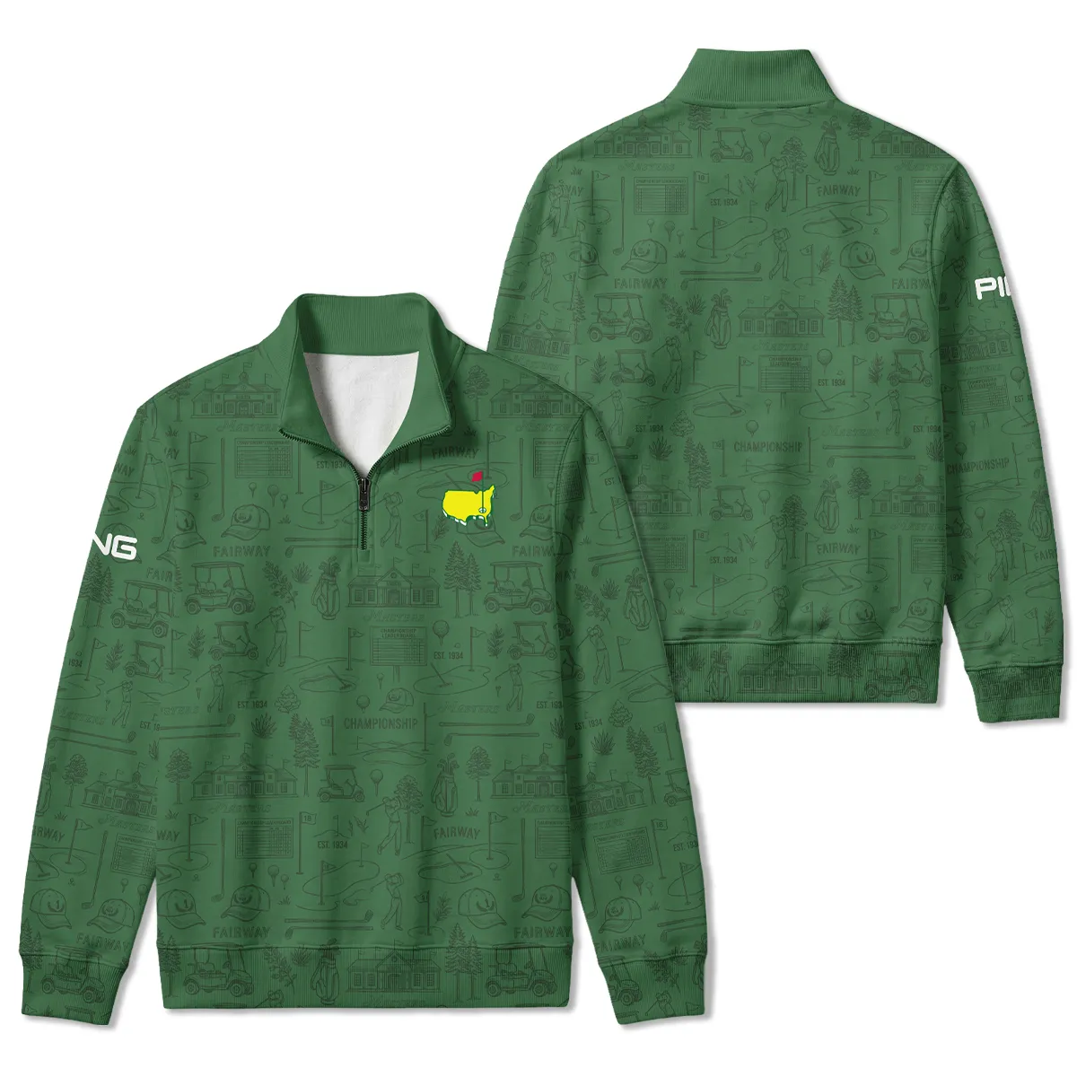 Ping Masters Tournament Quarter Zip Sweatshirt All Over Prints QTMT160326A1PI-QTZ - Image 3