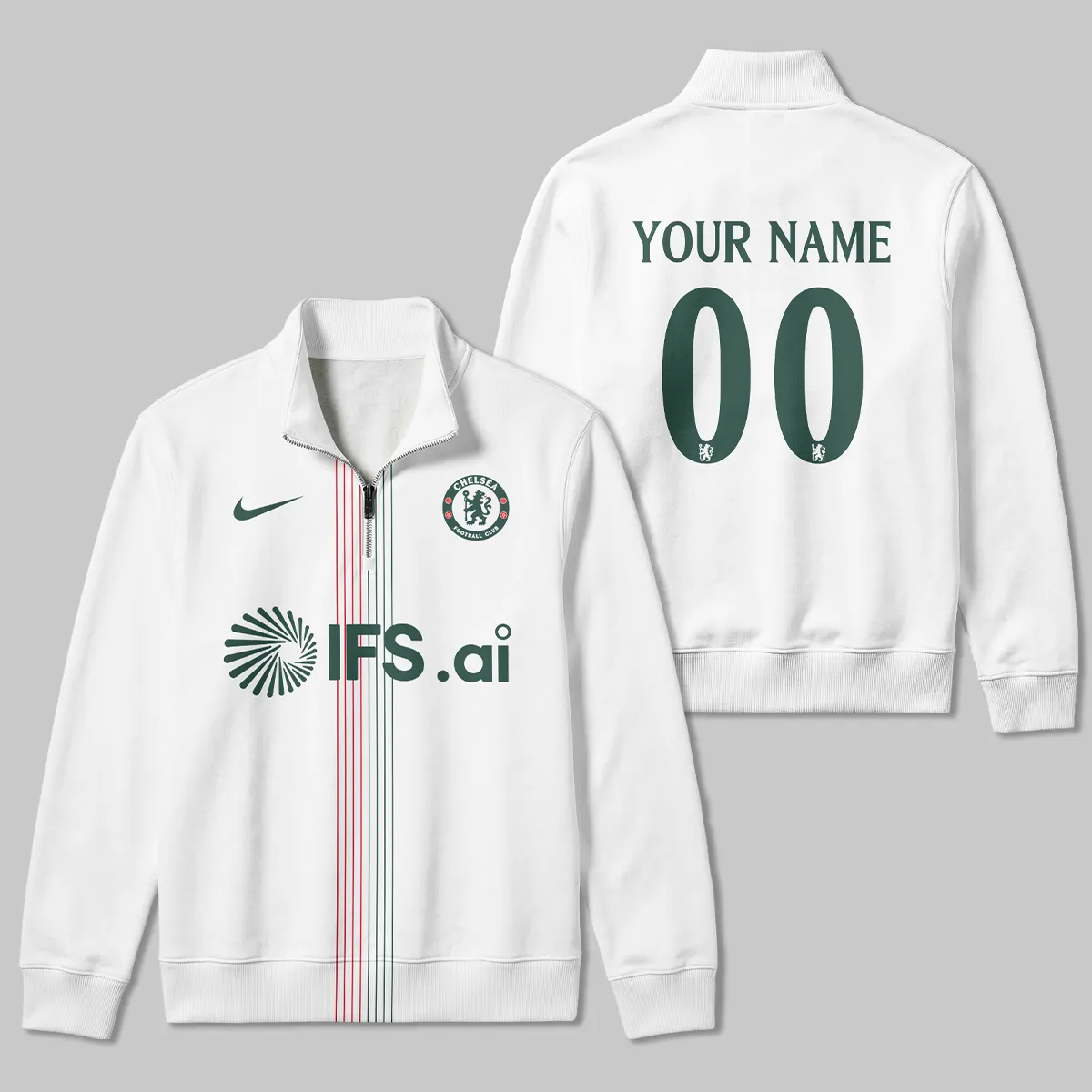 Chelsea 25/26 Away Kit Quarter Zip Sweatshirt All Over Prints - Gift for Chelsea Fans QTVA1903CHE01-QTZ