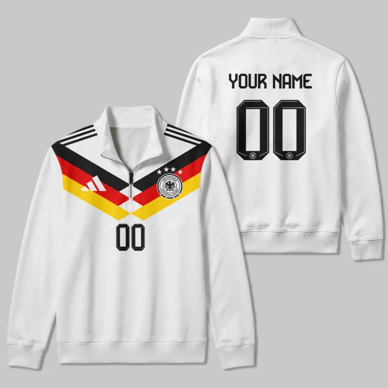 Germany 25/26 Home Kit Quarter Zip Sweatshirt All Over Prints - Gift for Germany Fans QTVA2003GER1-QTZ