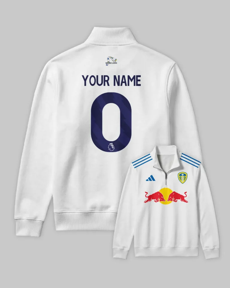 Leeds United 25/26 Home Kit Quarter Zip Sweatshirt All Over Prints - Gift for Leeds United Fans QTVA2302LEE01-QTZ