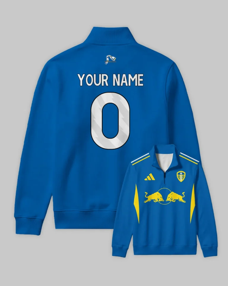 Leeds United 25/26 Away Kit Quarter Zip Sweatshirt All Over Prints - Gift for Leeds United Fans QTVA2302LEE02-QTZ