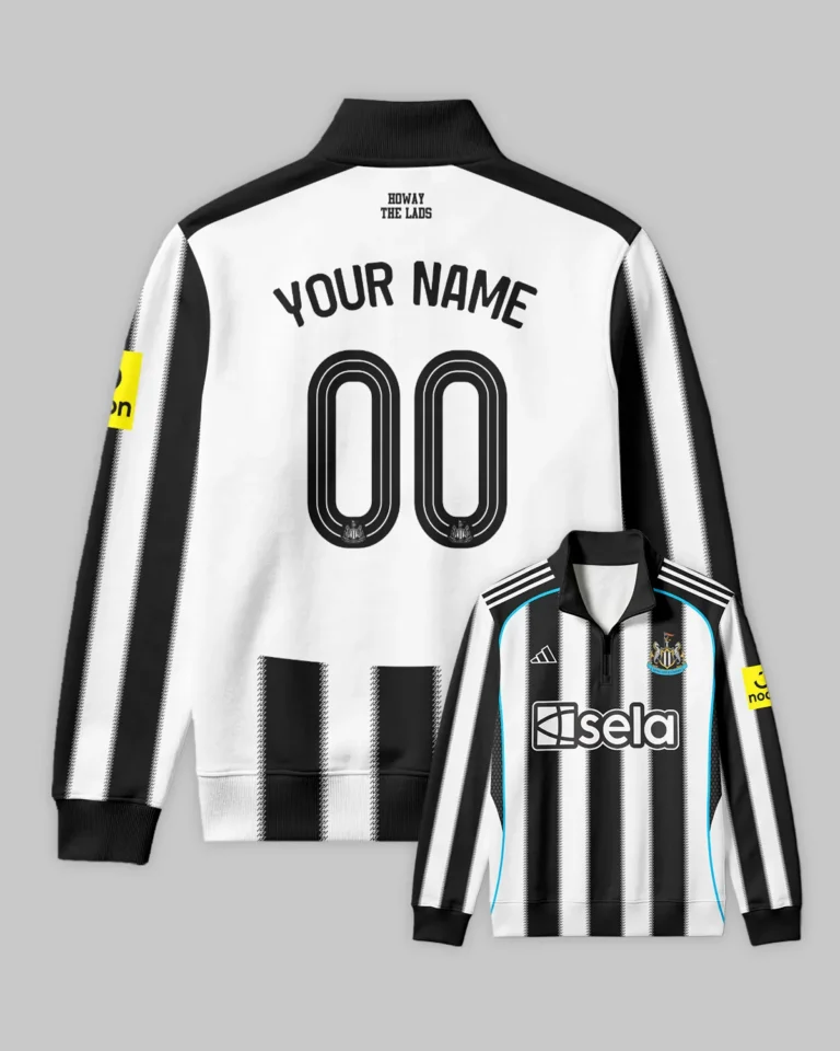 Newcastle United 25/26 Home Kit Quarter Zip Sweatshirt All Over Prints - Gift for Newcastle United Fans QTVA2302NEW01-QTZ