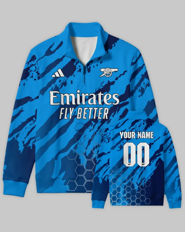 Arsenal Concept Kits Quarter Zip Sweatshirt All Over Prints - Gift for Arsenal Fans QTVA3003ARS03-QTZ