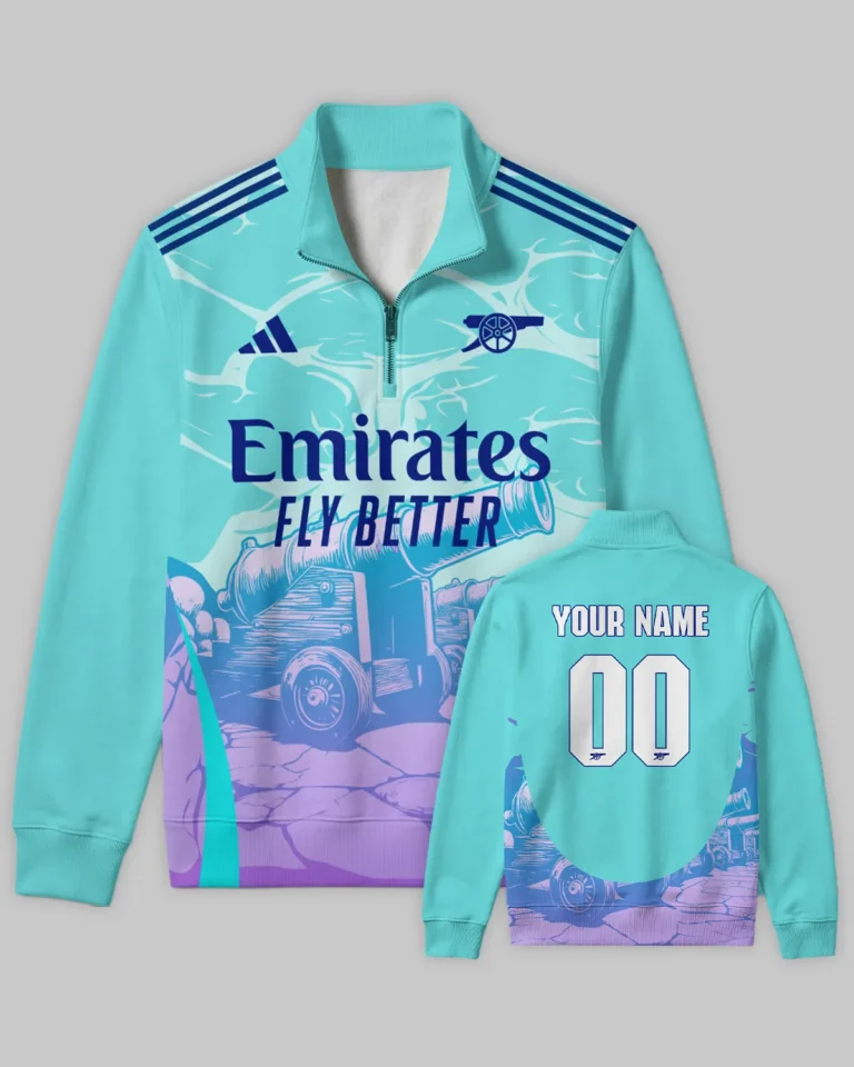 Arsenal Concept Kits Quarter Zip Sweatshirt All Over Prints - Gift for Arsenal Fans QTVA3003ARS04-QTZ