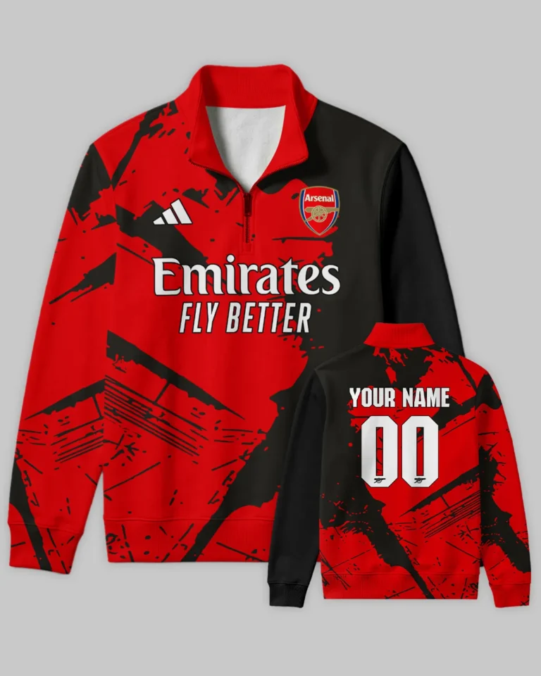 Arsenal Concept Kits Quarter Zip Sweatshirt All Over Prints - Gift for Arsenal Fans QTVA3003ARS05-QTZ