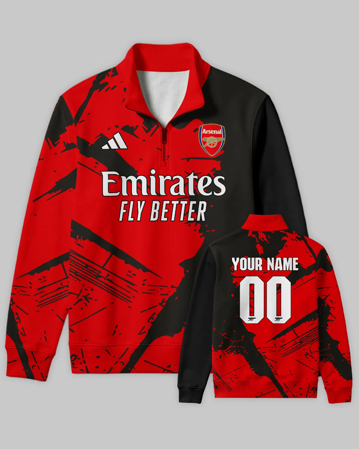 Arsenal Concept Kits Quarter Zip Sweatshirt All Over Prints - Gift for Arsenal Fans QTVA3003ARS05-QTZ