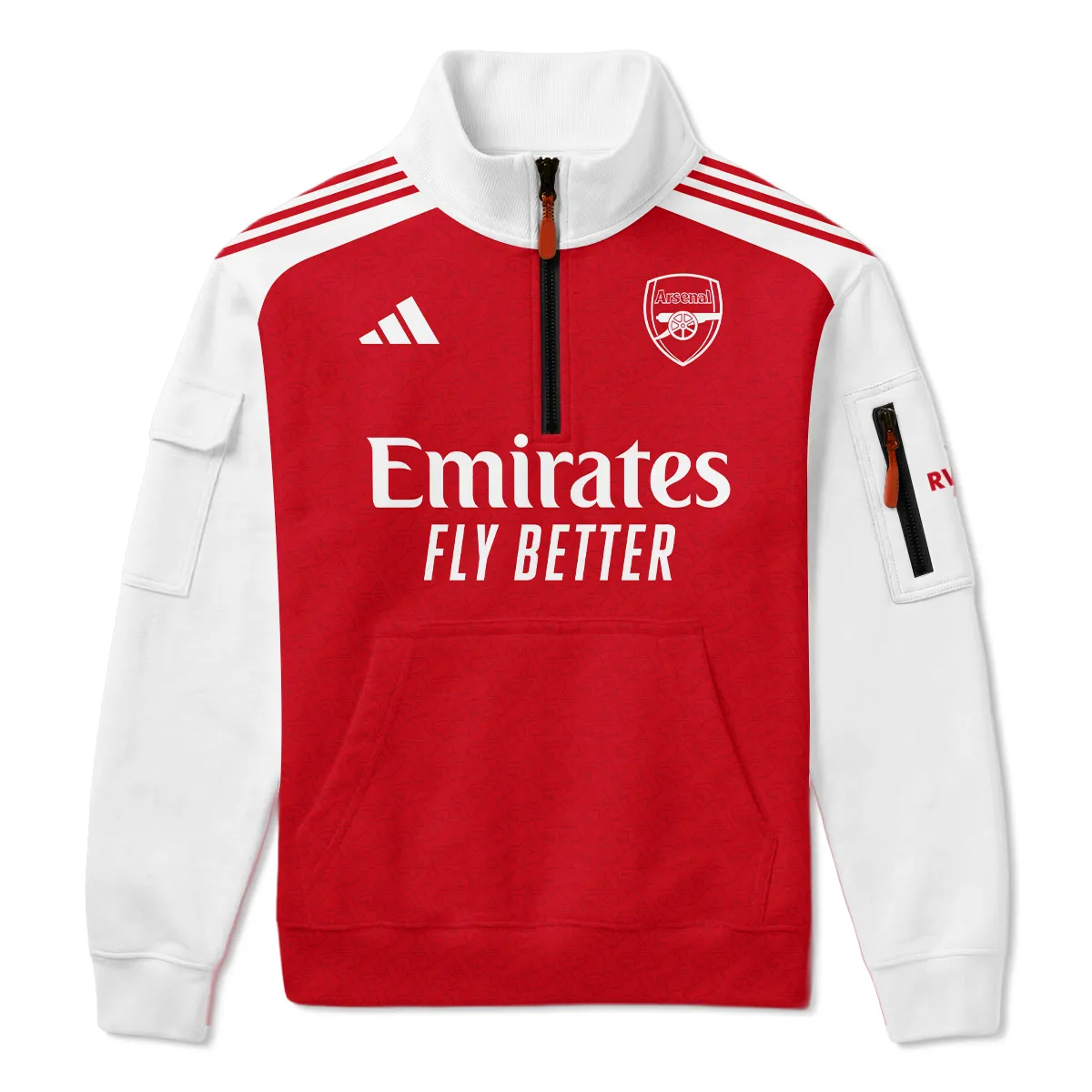Arsenal 25/26 Home Kit Sweatshirt Zipper All Over Prints - Gift for Arsenal Fans QTARS190326A1-SHZ - Image 2