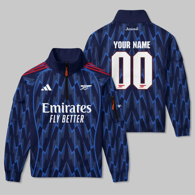 Arsenal 25/26 Away Kit Sweatshirt Zipper All Over Prints - Gift for Arsenal Fans QTARS190326A2-SHZ