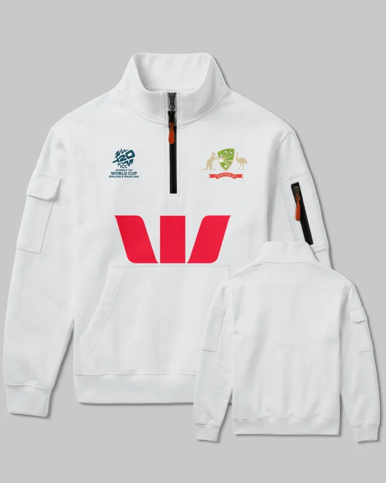 Cricket Australia Test 2026 Women's T20 World Cup Sweatshirt Zipper All Over Prints - Gift for Australia Fans QTCK300326AA6-SHZ