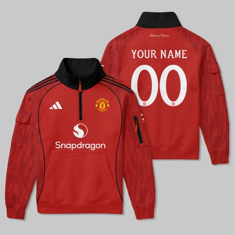 Manchester United 25/26 Home Kit Sweatshirt Zipper All Over Prints - Gift for Manchester United Fans QTMUN190326A1-SHZ