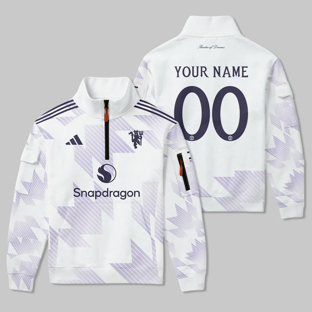 Manchester United 25/26 Away Kit Sweatshirt Zipper All Over Prints - Gift for Manchester United Fans QTMUN190326A2-SHZ
