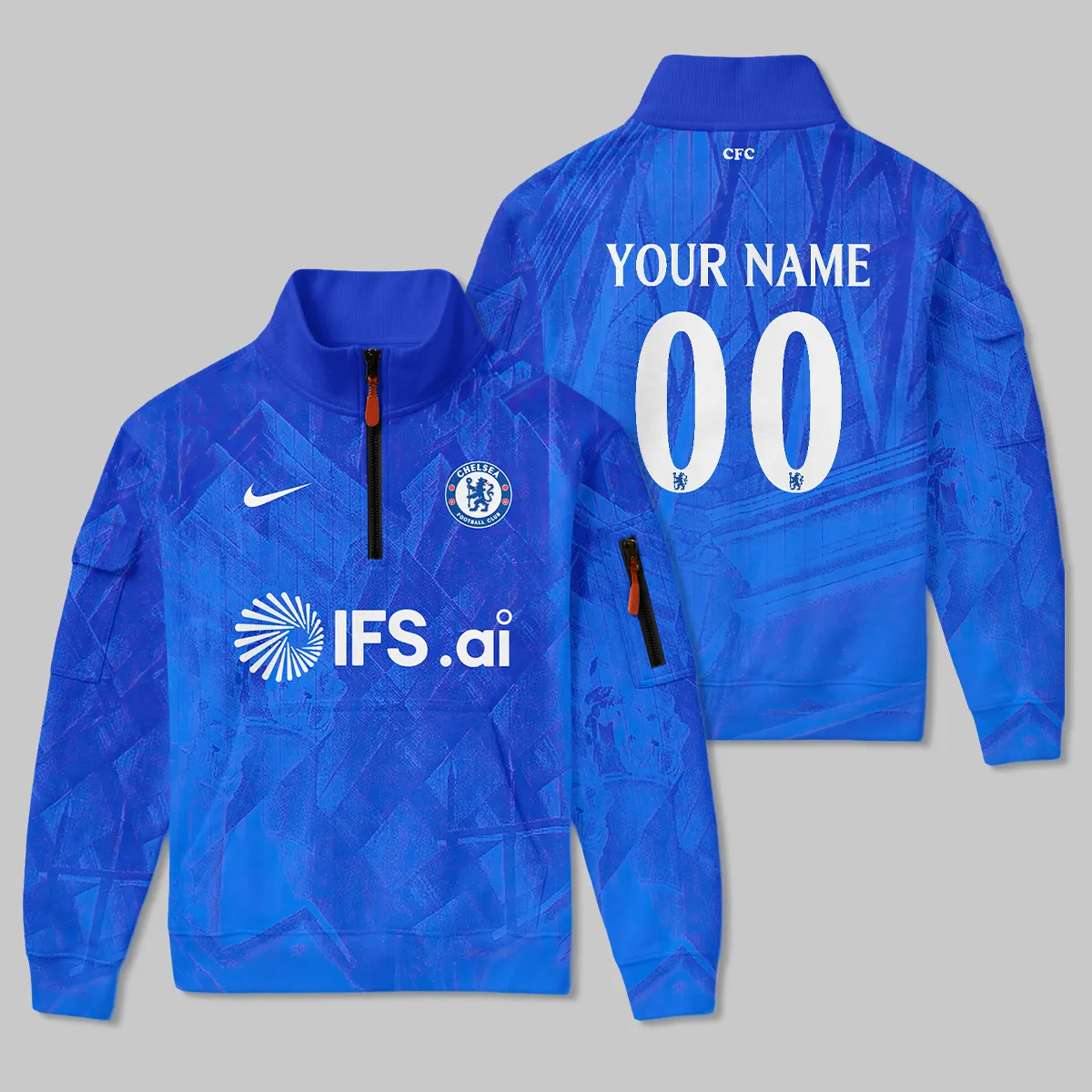 Chelsea 25/26 Home Kit Sweatshirt Zipper All Over Prints - Gift for Chelsea Fans QTVA1903CHE02-SHZ