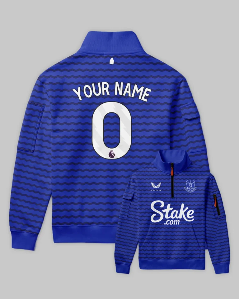 Everton 25/26 Home Kit Sweatshirt Zipper All Over Prints - Gift for Everton Fans QTVA2302EVE01-SHZ