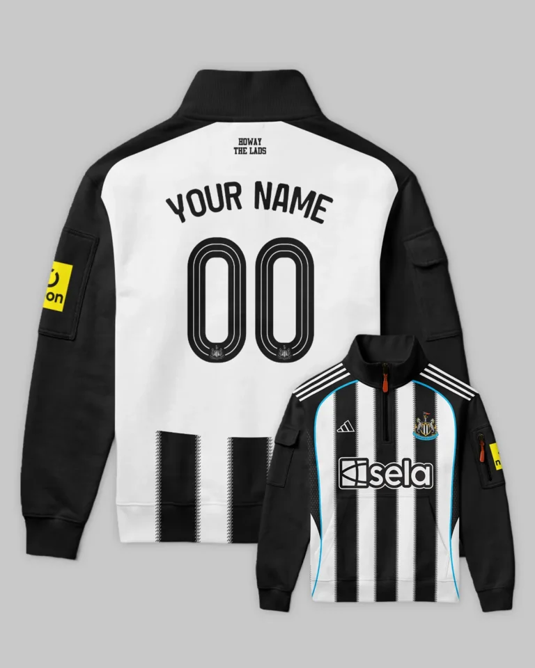 Newcastle United 25/26 Home Kit Sweatshirt Zipper All Over Prints - Gift for Newcastle United Fans QTVA2302NEW01-SHZ