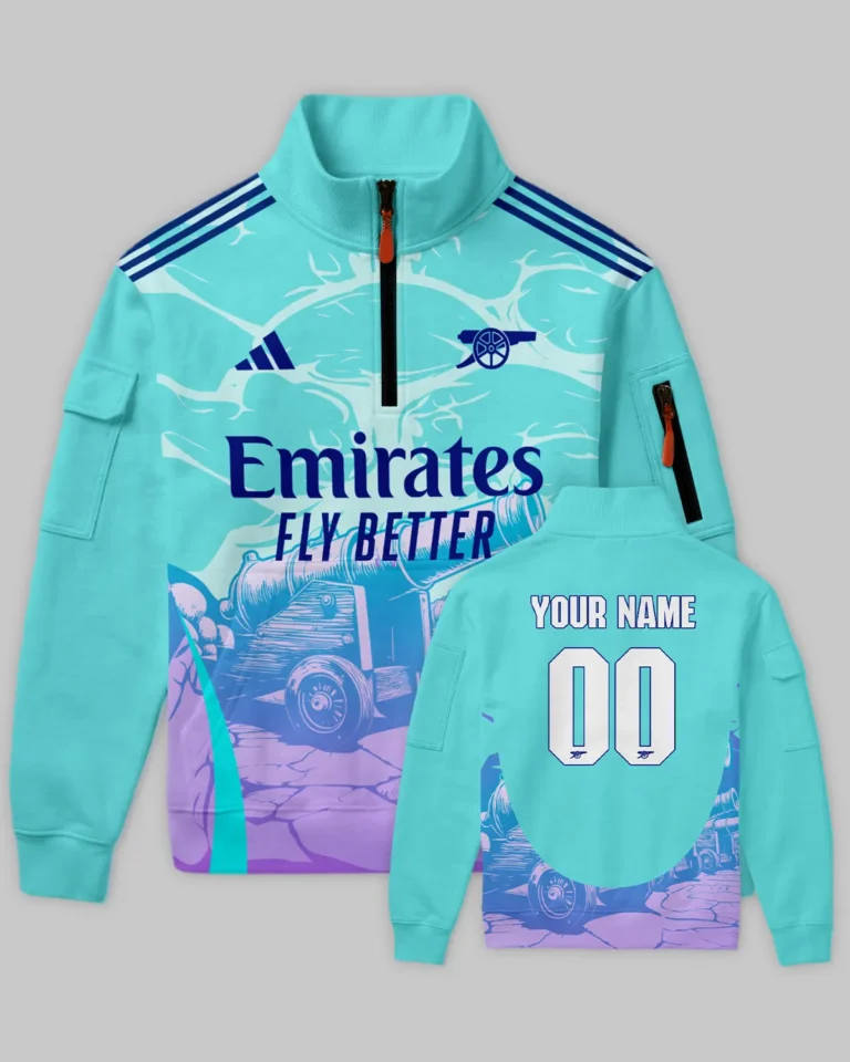 Arsenal Concept Kits Sweatshirt Zipper All Over Prints - Gift for Arsenal Fans QTVA3003ARS04-SHZ