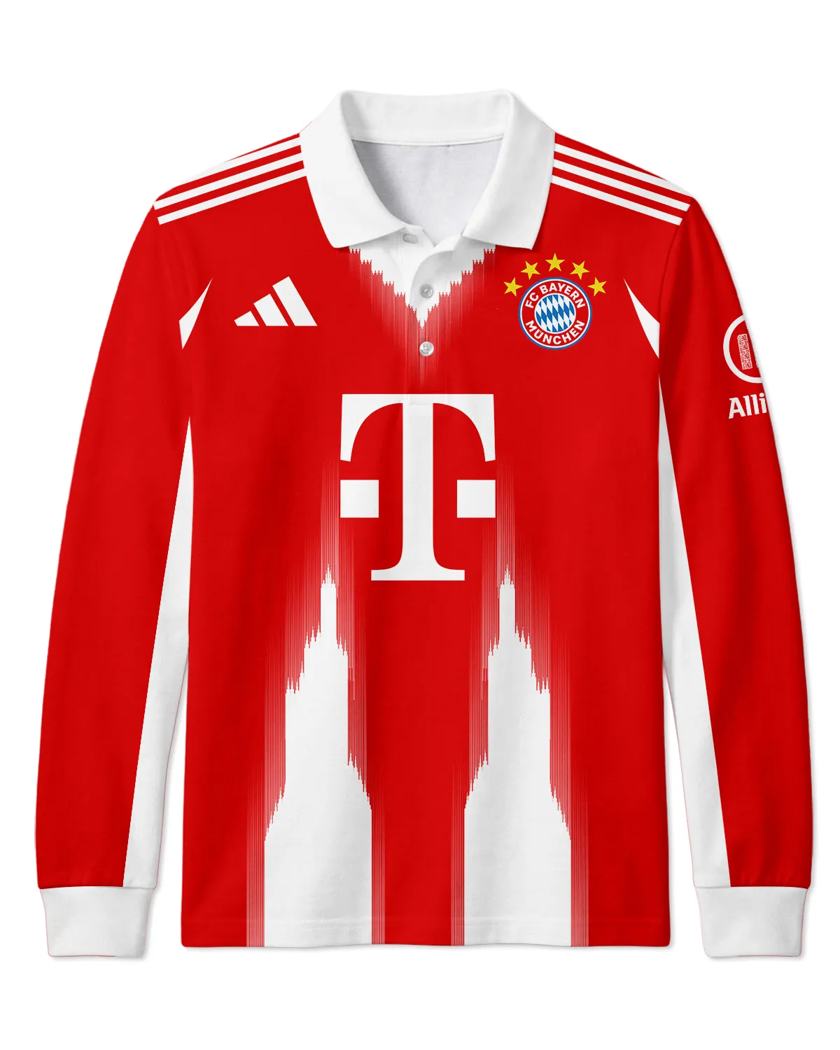 FC Bayern München Home Jersey 25/26 Long Polo All Over Prints - Gift for FC Bayern München Fans QTFCB310326A1-LPL - Image 2