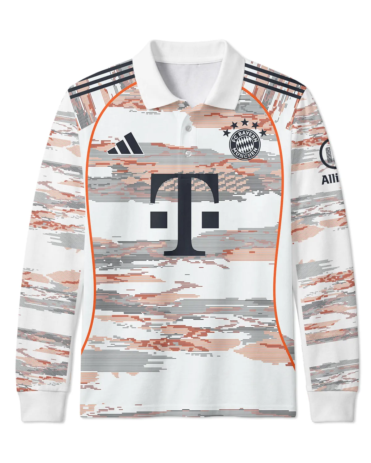 FC Bayern München Away Jersey 25/26 Long Polo All Over Prints - Gift for FC Bayern München Fans QTFCB310326A2-LPL - Image 2