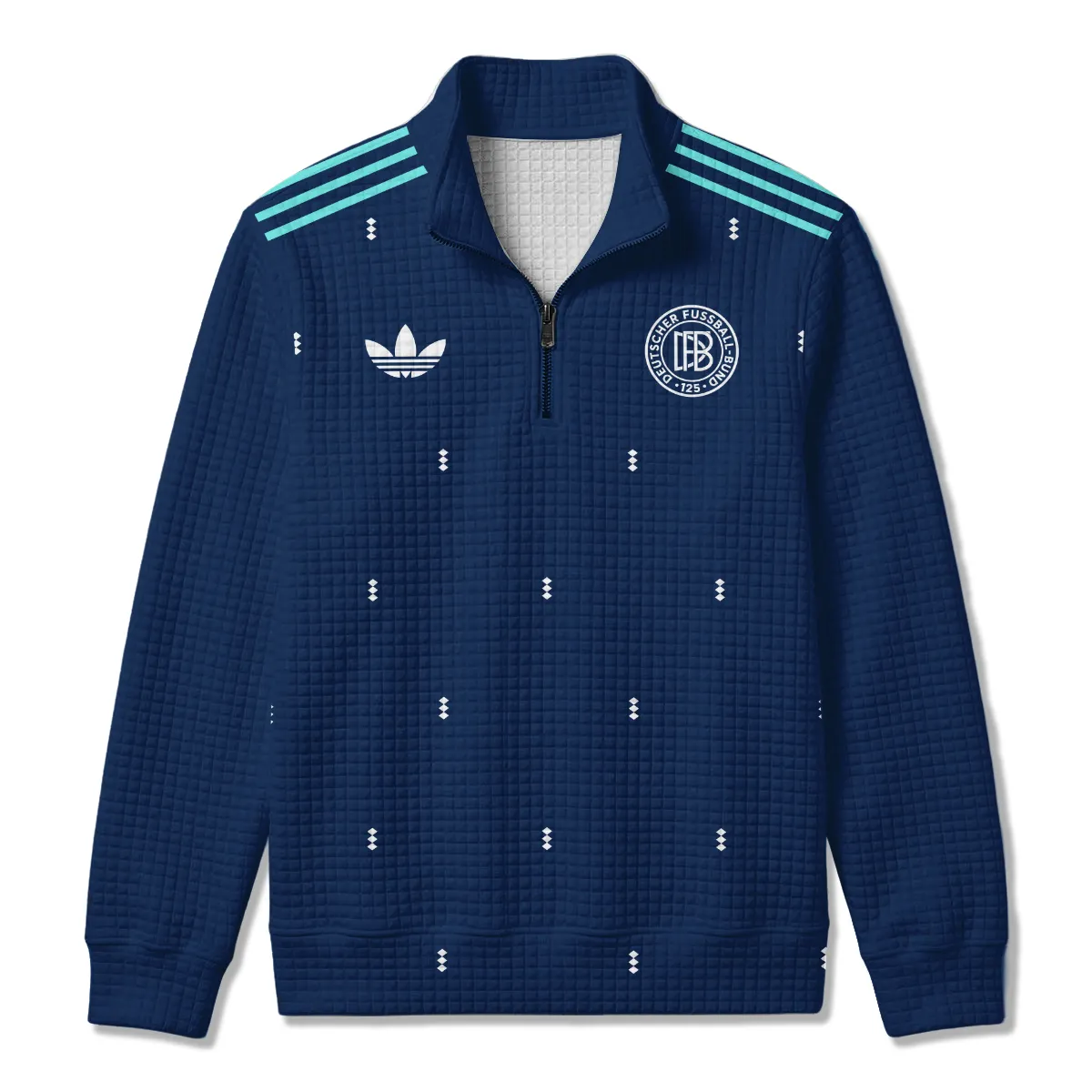 Germany 25/26 Away Kit Quarter Zip Quilted Waffle All Over Prints - Gift for Germany Fans QTVA2003GER3-YVF - Image 2