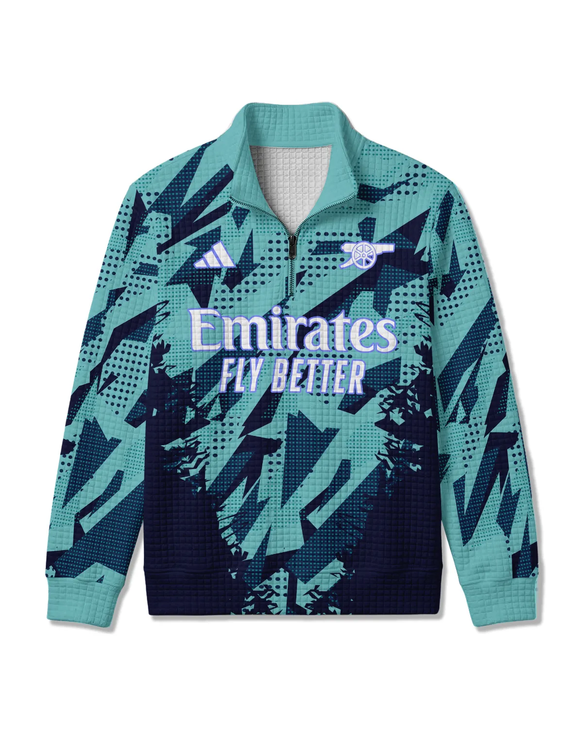 Arsenal Concept Kits Quarter Zip Quilted Waffle All Over Prints - Gift for Arsenal Fans QTVA3003ARS02-YVF - Image 2