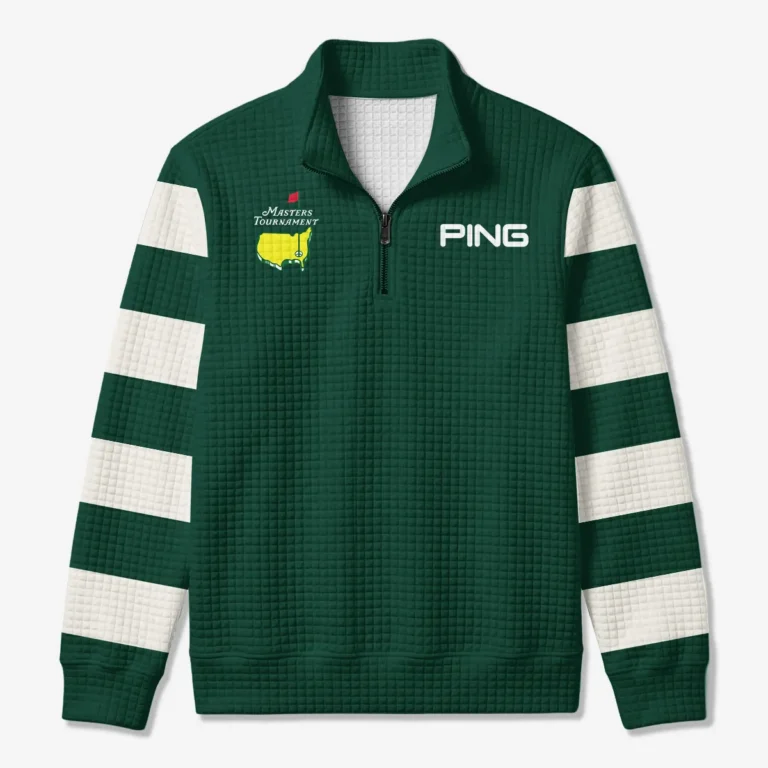 Ping Masters Tournament Casual Quarter Zip Quilted Waffle Long Sleeve QTMT120326A1PI-YVF