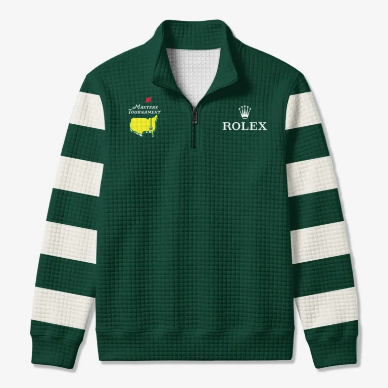 Rolex Masters Tournament Casual Quarter Zip Quilted Waffle Long Sleeve QTMT120326A1ROX-YVF