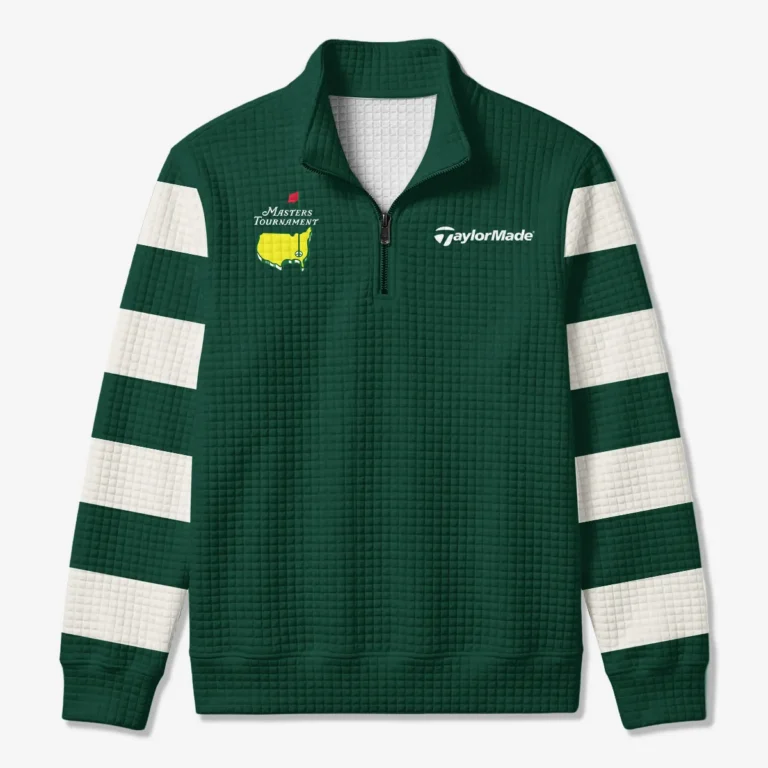 TaylorMade Masters Tournament Casual Quarter Zip Quilted Waffle Long Sleeve QTMT120326A1TM-YVF