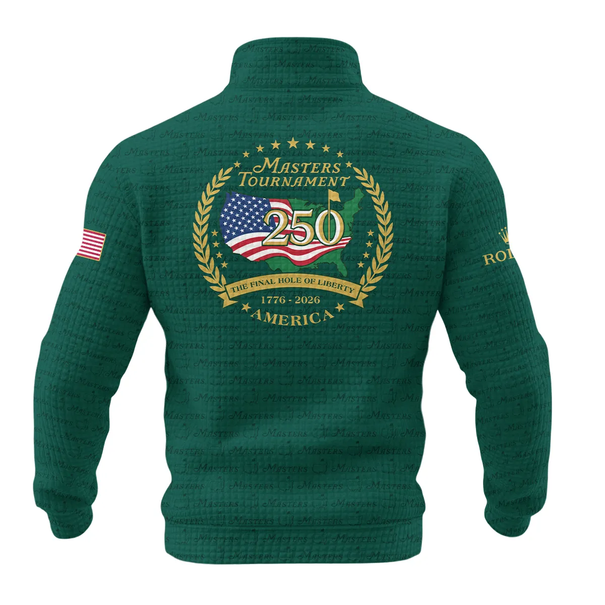 Rolex Masters Tournament America 250 Anniversary Quarter Zip Quilted Waffle QTMT040325A1ROX-QZW - Image 2