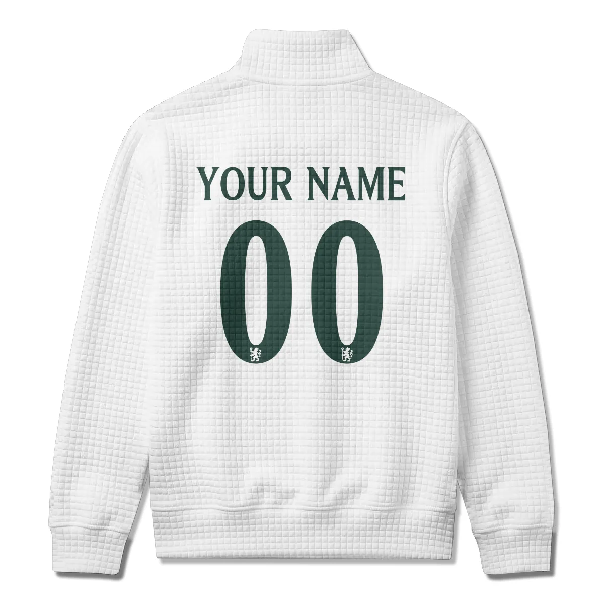 Chelsea 25/26 Away Kit Quarter Zip Quilted Waffle All Over Prints - Gift for Chelsea Fans QTVA1903CHE01-YVF - Image 3